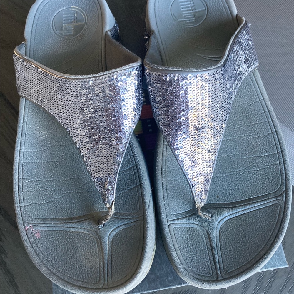 Fitflop silver sequins sandals